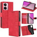 For Realme P3 Pro 5G Global Skin Feel Crocodile Magnetic Clasp Leather Phone Case(Red)