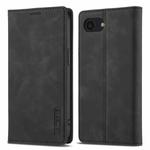 For iPhone SE 2024 LC.IMEEKE Strong Magnetic Leather Phone Case with Holder & Card Slots & Wallet(Black)