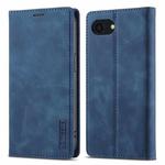For iPhone SE 2024 LC.IMEEKE Strong Magnetic Leather Phone Case with Holder & Card Slots & Wallet(Blue)