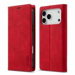 For iPhone 17 Pro Max LC.IMEEKE Strong Magnetism Microfiber Leather Phone Case(Red)