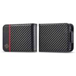 For Samsung Galaxy Z Flip7 5G LC.IMEEKE Carbon Fiber Leather Phone Case(Horizontal Black)