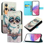 For OnePlus Nord CE4 Lite 3D Painting Horizontal Flip Leather Phone Case(Grey Owl)