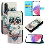 For OnePlus Ace 5 Ultra 3D Painting Horizontal Flip Leather Phone Case(Grey Owl)