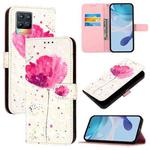 For Realme 8 4G / 8 Pro 4G 3D Painting Horizontal Flip Leather Phone Case(Flower)