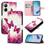 For Realme 10 Pro 5G 3D Painting Horizontal Flip Leather Phone Case(Rose Butterfly)