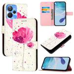 For Realme 10T / 10s / 9i 5G India 3D Painting Horizontal Flip Leather Phone Case(Flower)