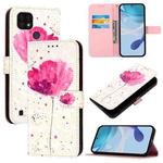 For Realme C20 / C11 2021 / C21 3D Painting Horizontal Flip Leather Phone Case(Flower)