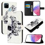 For Realme C21Y 3D Painting Horizontal Flip Leather Phone Case(Skull)