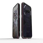 For Nothing Phone 2a Aurora Series Metal Frame Protective Phone Case(Black Red)