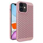 For iPhone 11 Hollow Heat Dissipation TPU Phone Case(Pink)