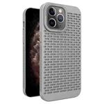 For iPhone 11 Pro Max Hollow Heat Dissipation TPU Phone Case(Grey)