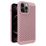 For iPhone 12 Pro Hollow Heat Dissipation TPU Phone Case(Pink)