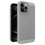 For iPhone 12 Pro Hollow Heat Dissipation TPU Phone Case(Grey)
