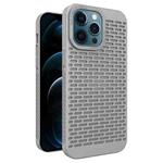 For iPhone 12 Pro Max Hollow Heat Dissipation TPU Phone Case(Grey)
