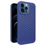 For iPhone 12 Pro Max Hollow Heat Dissipation TPU Phone Case(Blue)