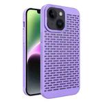 For iPhone 14 Hollow Heat Dissipation TPU Phone Case(Purple)