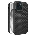 For iPhone 15 Hollow Heat Dissipation TPU Phone Case(Black)