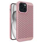 For iPhone 15 Hollow Heat Dissipation TPU Phone Case(Pink)