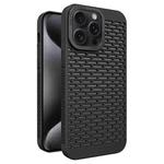 For iPhone 15 Pro Hollow Heat Dissipation TPU Phone Case(Black)