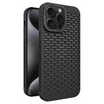 For iPhone 15 Pro Max Hollow Heat Dissipation TPU Phone Case(Black)