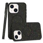 For iPhone 14 Plus Colorful Frosted Magsafe PC Hybrid TPU Phone Case(Black)