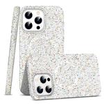 For iPhone 14 Pro Max Colorful Frosted Magsafe PC Hybrid TPU Phone Case(White)