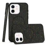 For iPhone 12 / 12 Pro Colorful Frosted Magsafe PC Hybrid TPU Phone Case(Black)