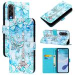 For OnePlus Ace 5 Ultra Colored Drawing Pattern Plain Weave Leather Phone Case(Tower Butterfly)