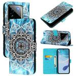 For Realme GT7 Pro Colored Drawing Pattern Plain Weave Leather Phone Case(Undersea Mandala)