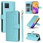 For Realme 8 4G / 8 Pro Diamond Lattice Leather Flip Phone Case(Mint Green)