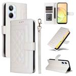 For Realme 10 4G Diamond Lattice Leather Flip Phone Case(White)