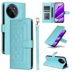 For Realme 11 4G Diamond Lattice Leather Flip Phone Case(Mint Green)