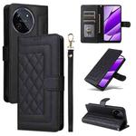 For Realme 11 4G Diamond Lattice Leather Flip Phone Case(Black)