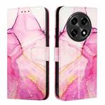 For OPPO A2 Pro 5G / A3 Pro 5G PT003 Marble Pattern Flip Leather Phone Case(Pink Purple Gold)