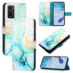 For OPPO A36 4G / A76 4G / A96 4G PT003 Marble Pattern Flip Leather Phone Case(Green)