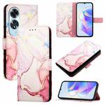 For OPPO A60 4G Global PT003 Marble Pattern Flip Leather Phone Case(Rose Gold)