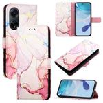 For OPPO A98 5G / F23 5G India PT003 Marble Pattern Flip Leather Phone Case(Rose Gold)