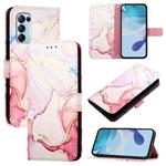 For OPPO Reno5 4G / 5G / Find X3 Lite PT003 Marble Pattern Flip Leather Phone Case(Rose Gold)