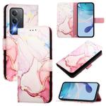 For OPPO A80 5G EU Version PT003 Marble Pattern Flip Leather Phone Case(Rose Gold)