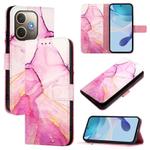 For OPPO A5 Pro 5G Global PT003 Marble Pattern Flip Leather Phone Case(Pink Purple Gold)