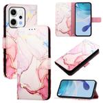 For OPPO Reno14 5G Global PT003 Marble Pattern Flip Leather Phone Case(Rose Gold)