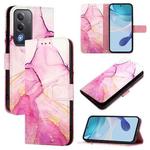 For OPPO A5 5G Global PT003 Marble Pattern Flip Leather Phone Case(Pink Purple Gold)