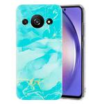 For Samsung Galaxy A3 4G IMD Marble Pattern TPU Phone Case(Green)