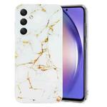 For Samsung Galaxy S23 FE 5G IMD Marble Pattern TPU Phone Case(White)