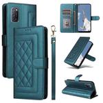 For OPPO A52 / A72 / A92 Diamond Lattice Leather Flip Phone Case(Green)