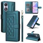 For OPPO A58 5G / A78 5G Diamond Lattice Leather Flip Phone Case(Green)