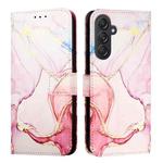 For Samsung Galaxy M55 PT003 Marble Pattern Flip Leather Phone Case(Rose Gold)