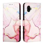 For Samsung Galaxy Xcover6 Pro PT003 Marble Pattern Flip Leather Phone Case(Rose Gold)