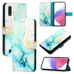 For Samsung Galaxy A10 / M10 EU PT003 Marble Pattern Flip Leather Phone Case(Green)