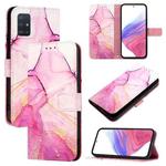 For Samsung Galaxy A51 4G / M40s PT003 Marble Pattern Flip Leather Phone Case(Pink Purple Gold)